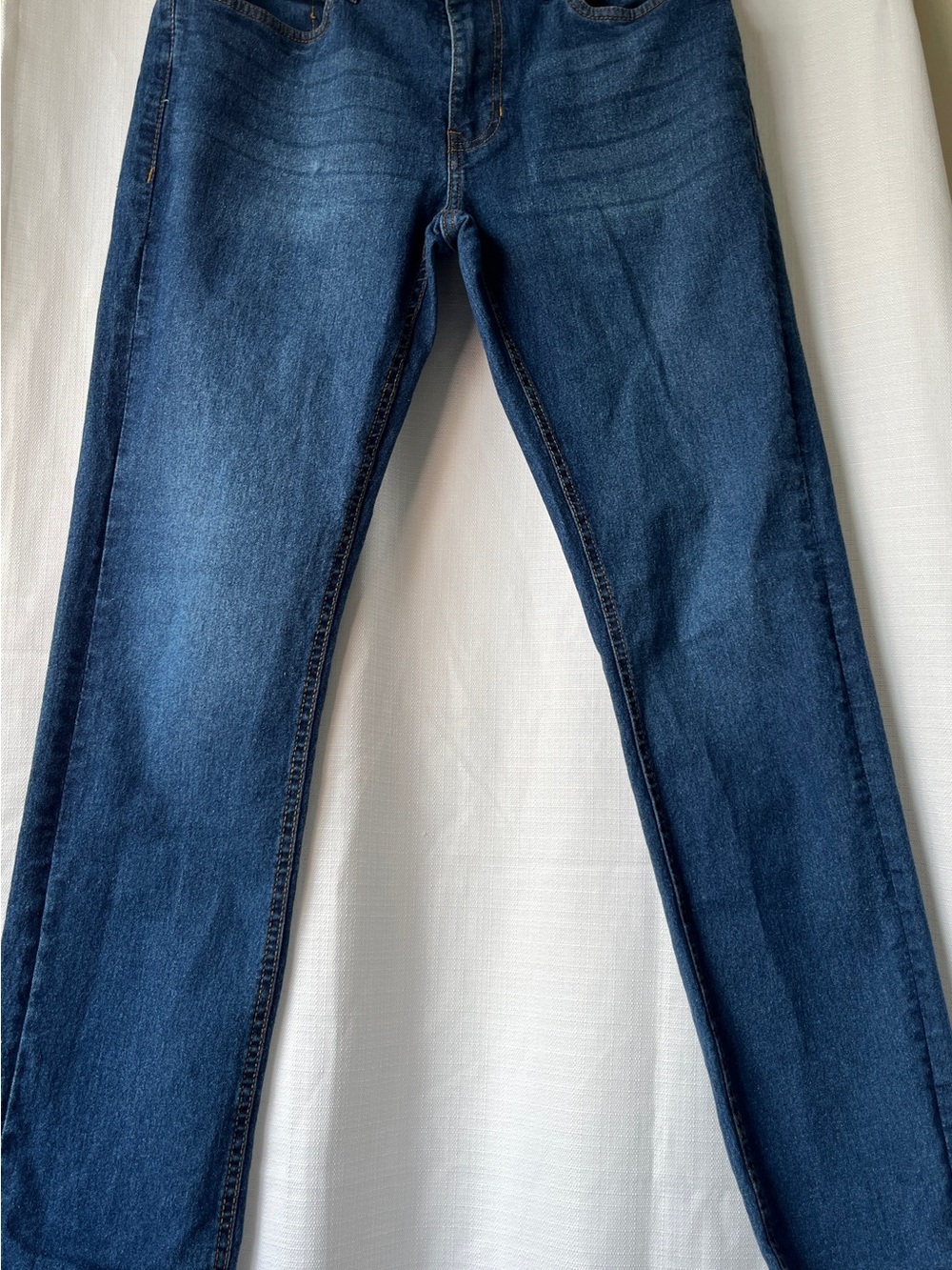 Dark Blue Skinny Jeans for Men - Stretch Denim
